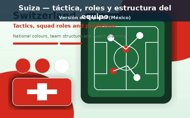 Suiza táctico plantilla previa con colores nacionales