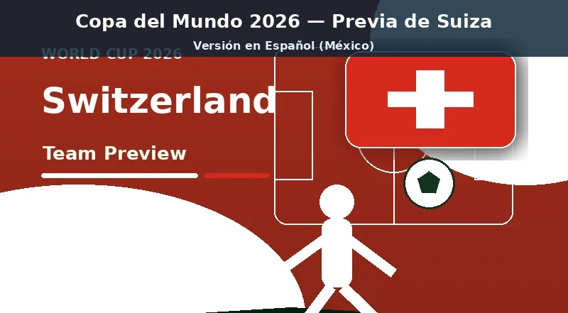 Suiza Mundial 2026 previa del equipo banner con colores nacionales