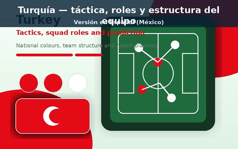 Turquía Mundial 2026 táctica y plantilla visual Turquía táctico plantilla previa con colores nacionales