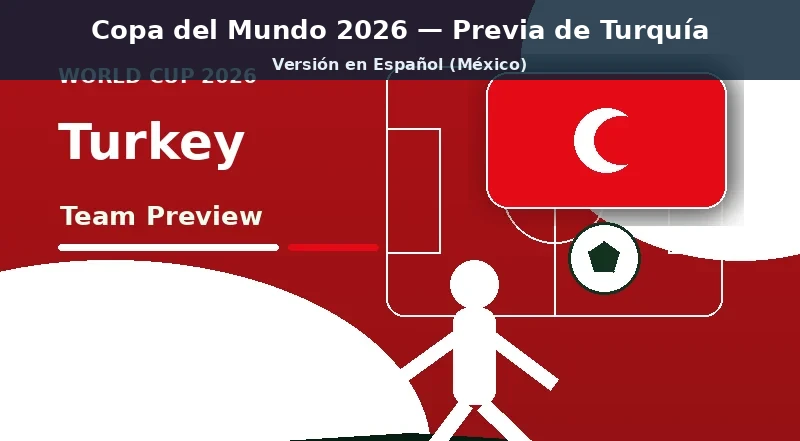 Turquía Mundial 2026 previa del equipo principal Turquía Mundial 2026 previa del equipo banner con colores nacionales