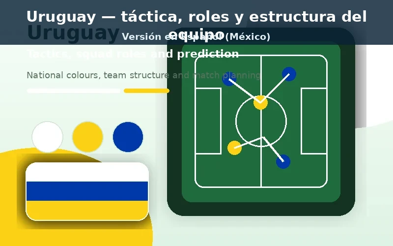 Uruguay Mundial 2026 táctica y plantilla visual Uruguay táctico plantilla previa con colores nacionales
