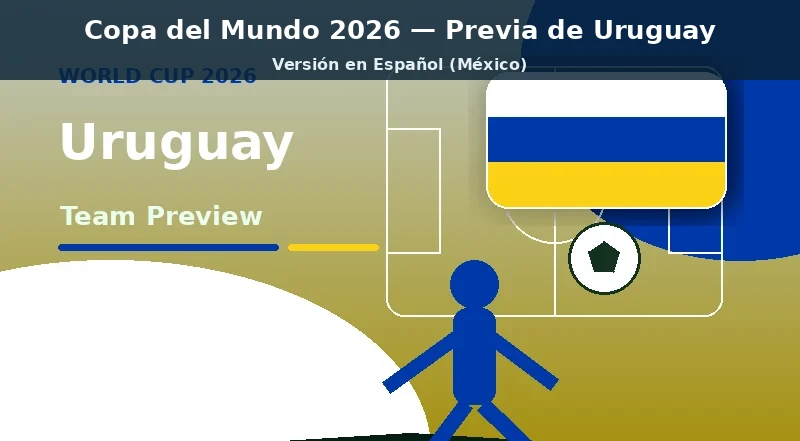 Uruguay Mundial 2026 previa del equipo principal Uruguay Mundial 2026 previa del equipo banner con colores nacionales